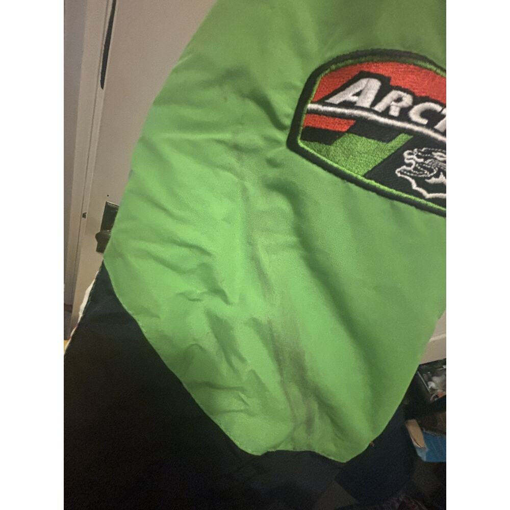 Vintage Arctic‎ Cat Snowmobile Jacket Mens  2XL Racing Neon Green Black - Picture 4 of 7